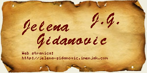 Jelena Gidanović vizit kartica